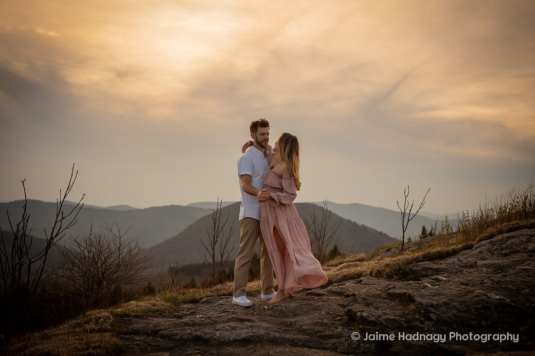 Asheville Engagement Photographer | Bohemian Hiking Engagement Session in the Mountains
