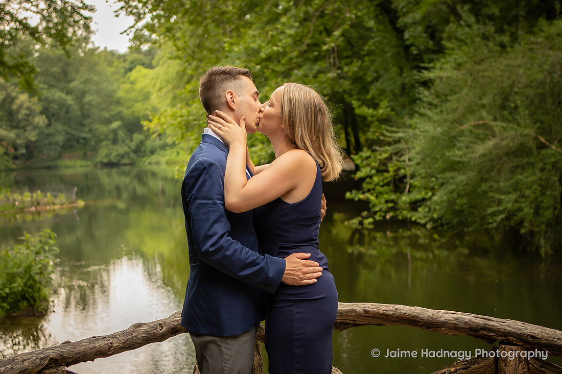 Romantic Engagement Photos at Bass Pond of Biltmore Estate