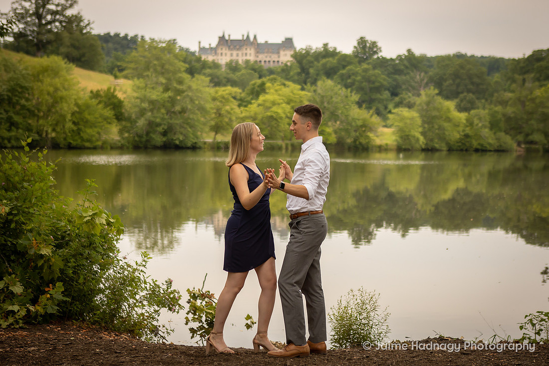 Engagement Session at The Lagoon of The Biltmore Estate | Asheville Photographer