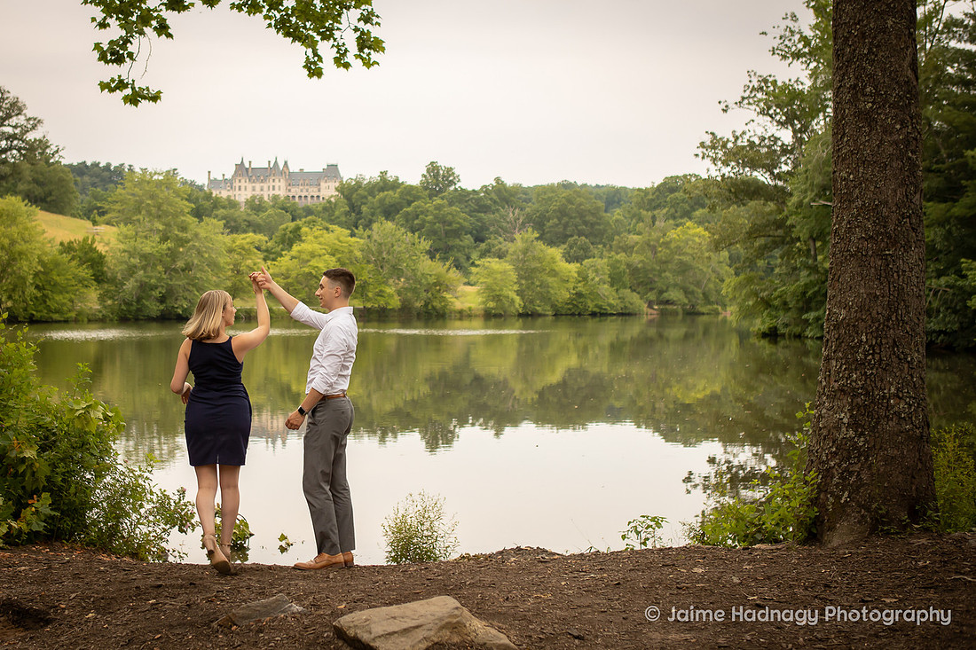 Engagement Session at The Lagoon of The Biltmore Estate | Asheville Photographer
