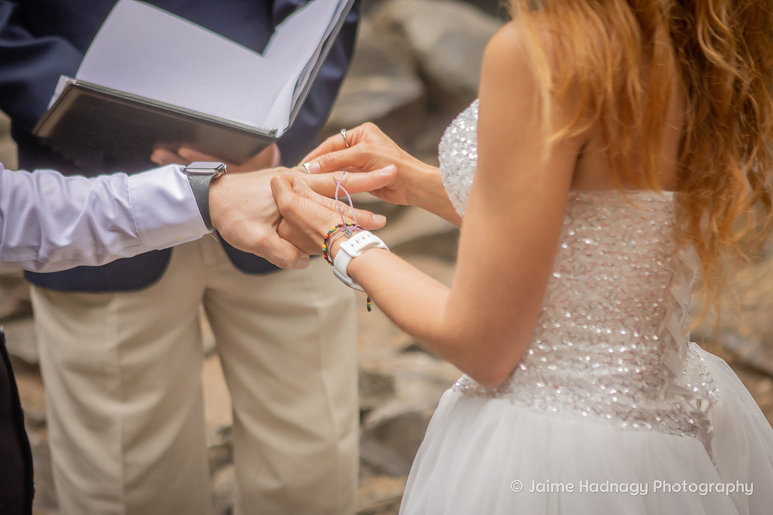 Waterfall Wedding Ceremony | Brevard Elopement Photographer