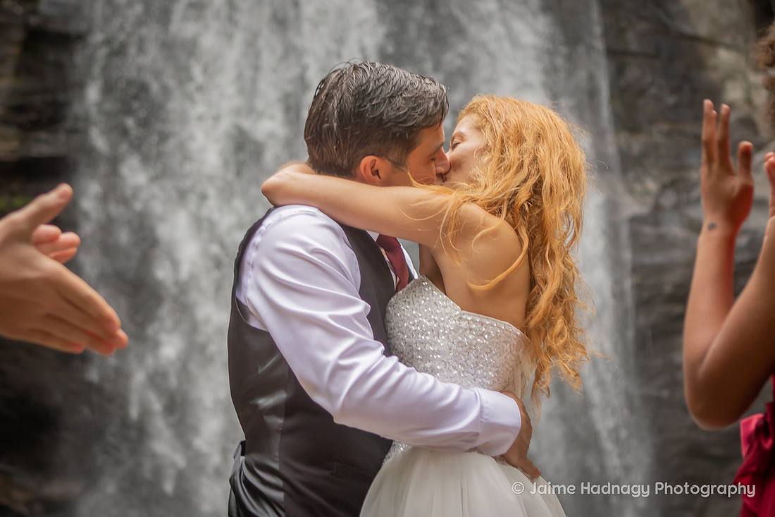 Waterfall Wedding in Western NC | Asheville micro Wedding Photographer