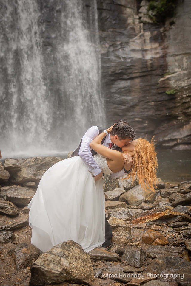 Waterfall Wedding in Western NC | Asheville micro Wedding Photographer