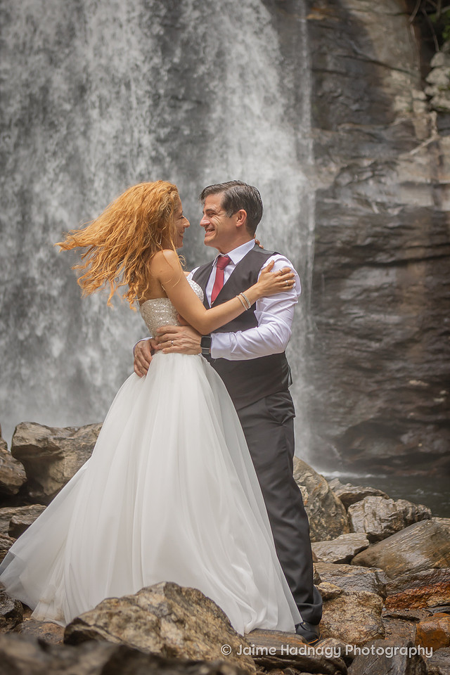 Waterfall Wedding in Western NC | Asheville micro Wedding Photographer