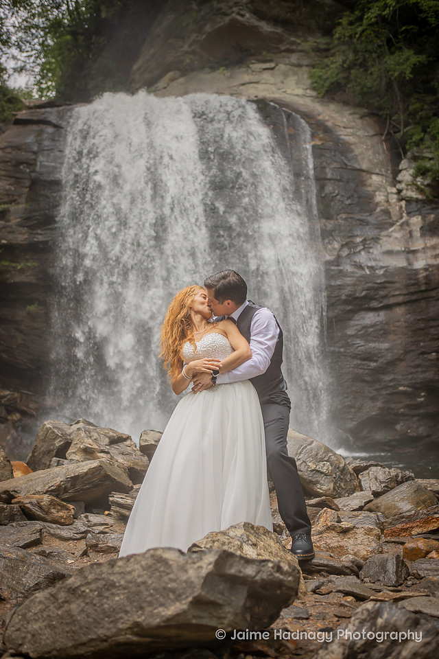 Waterfall Wedding in Western NC | Asheville micro Wedding Photographer