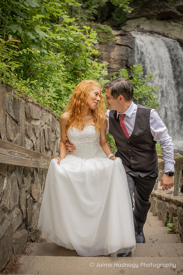 Micro Wedding at a Waterfall Near Asheville and Brevard NC | Photographer