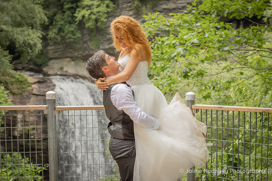 Micro Wedding at a Waterfall Near Asheville and Brevard NC | Photographer