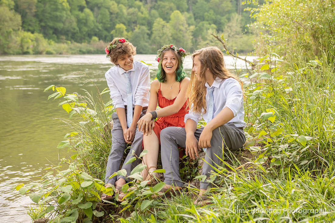Nature Wedding | Asheville Elopement Photographer | Micro Wedding at Hot Springs NC by the French Broad RIver