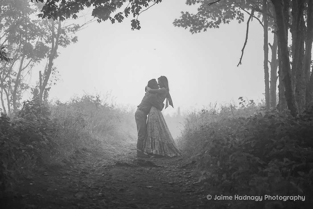Foggy Max Patch Engagement Photos | Asheville Photographer
