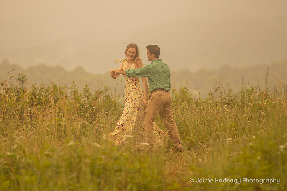 Foggy Max Patch Engagement Photos | Asheville Photographer