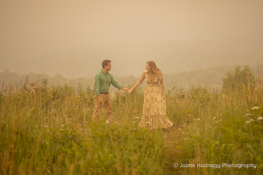 Foggy Max Patch Engagement Photos | Asheville Photographer