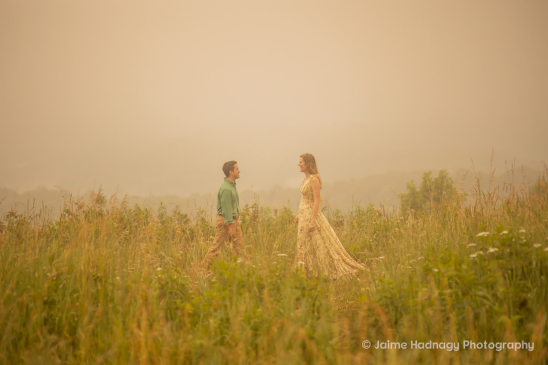 Foggy Max Patch Engagement Photos | Asheville Photographer