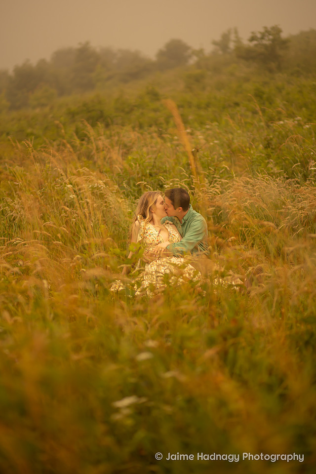 Foggy Max Patch Engagement Photos | Asheville Photographer