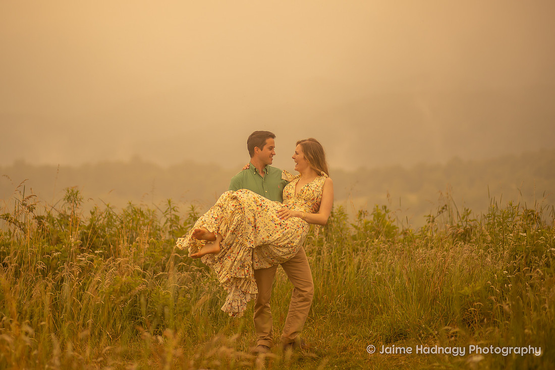 Romantic Engagement Hiking Photoshoot | Asheville Photographer