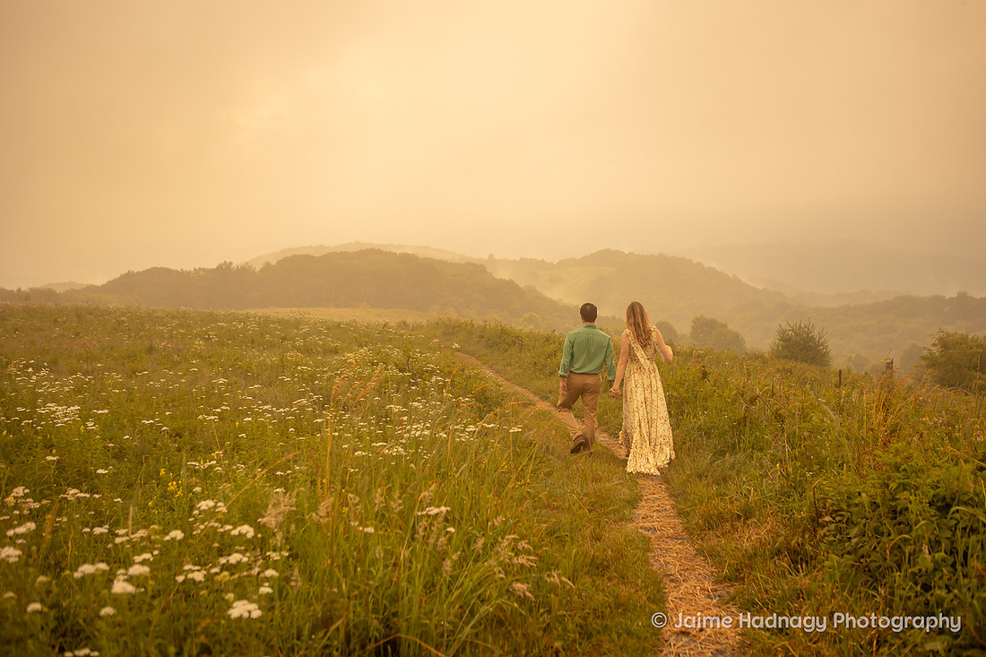 Romantic Engagement Hiking Photoshoot | Asheville Photographer