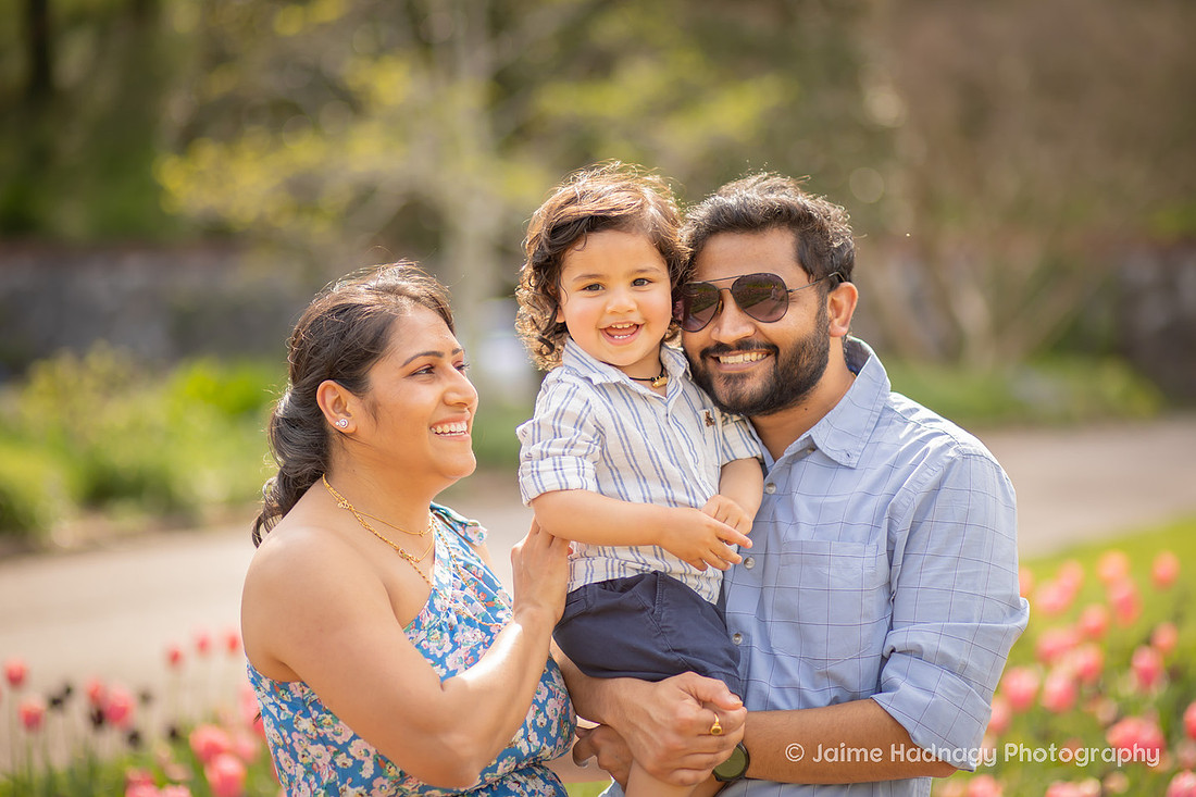 Family Photos in the Tulip Garden at the Biltmore Estate | Asheville Photographer