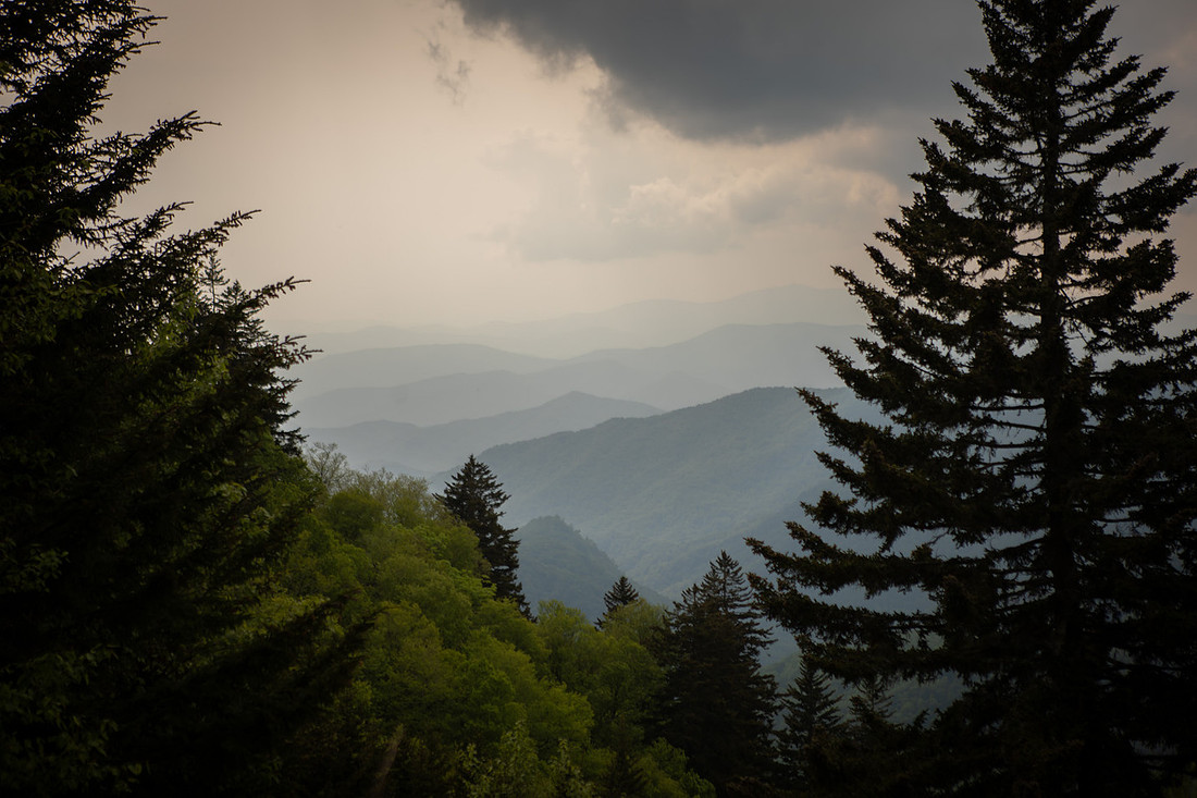 Cranberry Ridge Overlook on Blue Ridge Parkway in Maggie Valley
