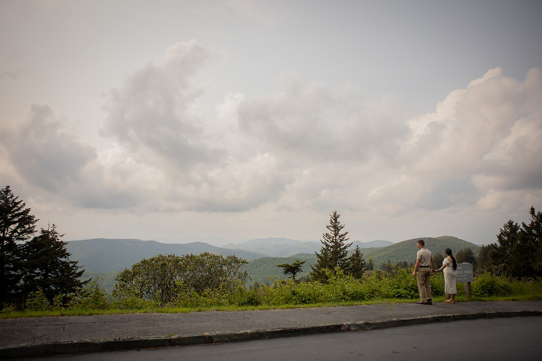 Mountain Proposal on the Blue Ridge Parkway in Maggie Valley in NC | WNC Engagement Photographer