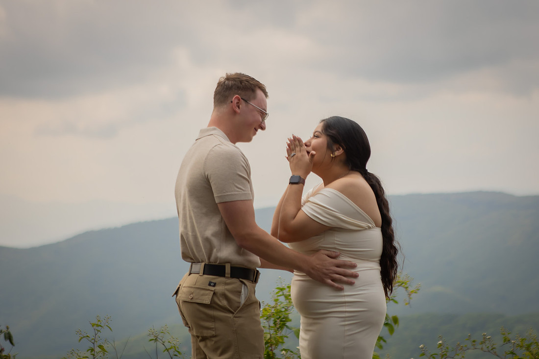 Surprise Proposal Photography on the Blue Ridge Parkway | Asheville Photographer