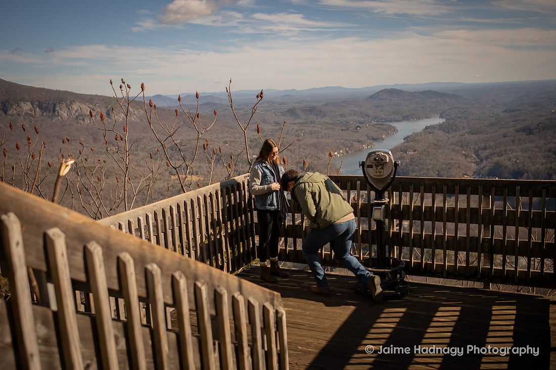 Proposal Photography at Chimney Rock | Asheville Photographer