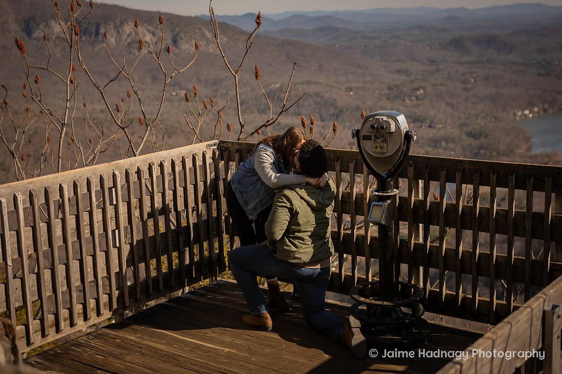 Proposal Photography at Chimney Rock | Asheville Photographer
