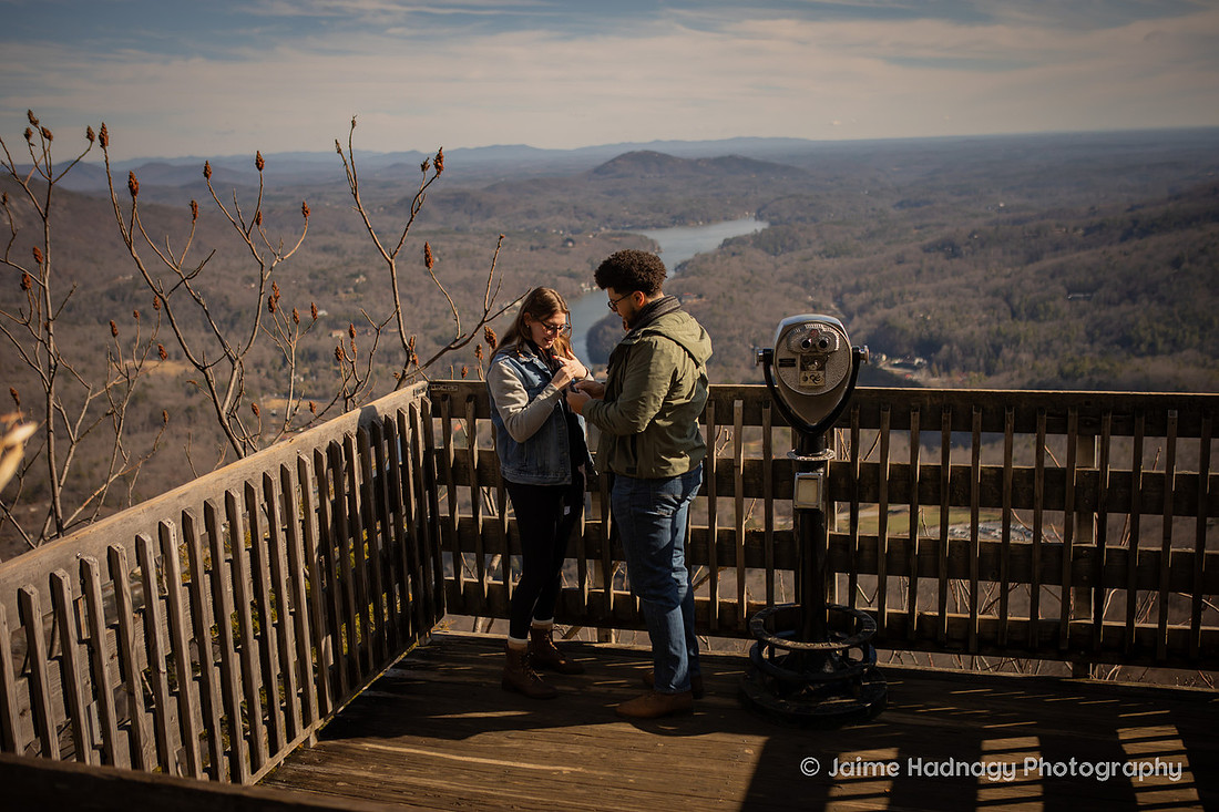 Proposal Photography at Chimney Rock | Asheville Photographer