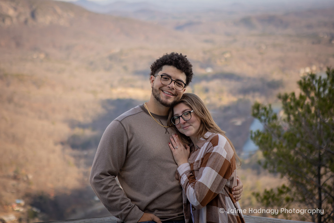 Chimney Rock Engagement | Black Mountain Proposal Photographer