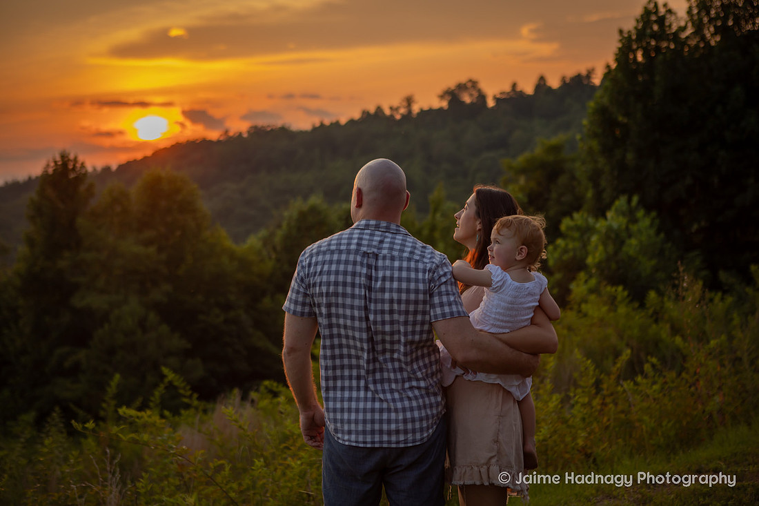 Sunset Family Photos Golden Hour 