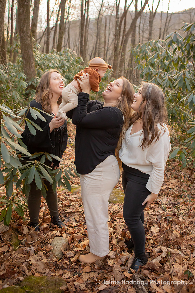 Outdoor Family Reunion Photos with Baby | Asheville Photographer
