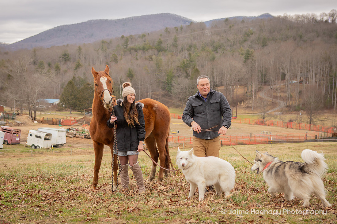 Engagement Session on Horse Farm | Asheville Proposal Photographer