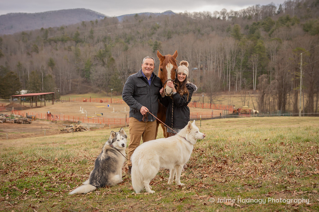 Engagement Session on Horse Farm | Asheville Proposal Photographer