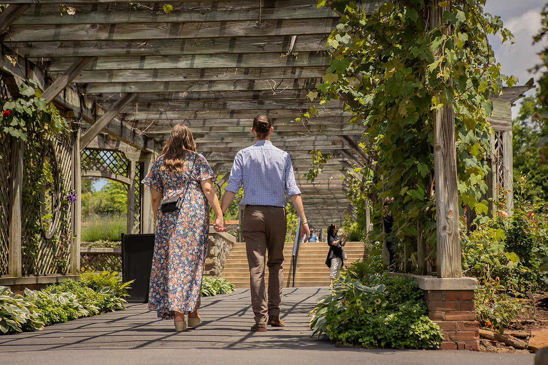 Proposal at the Rose Garden of the Biltmore Estate | Asheville Engagement Photographer