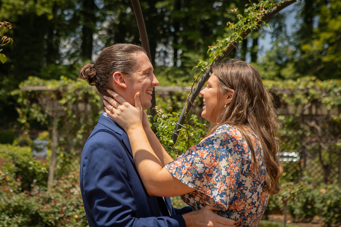 Surprise Proposal at the Rose Garden of the Biltmore Estate