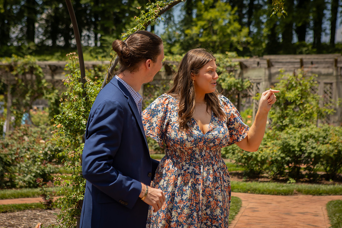 Surprise Proposal at the Rose Garden of the Biltmore Estate