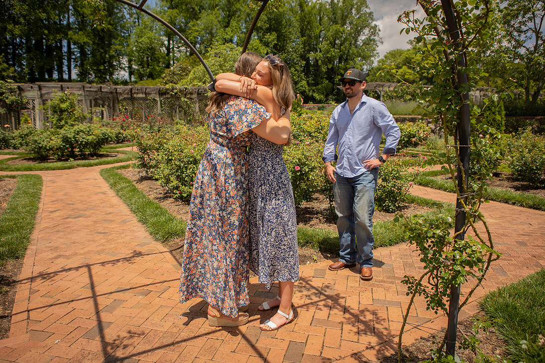Surprise Proposal at the Rose Garden of the Biltmore Estate