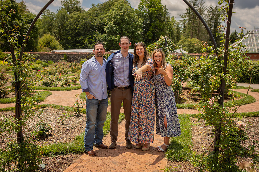 Surprise Proposal at the Rose Garden of the Biltmore Estate