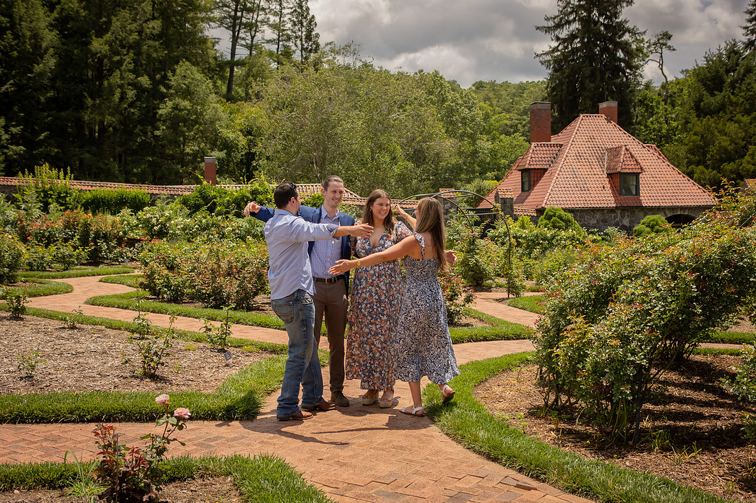 Surprise Proposal at the Rose Garden of the Biltmore Estate