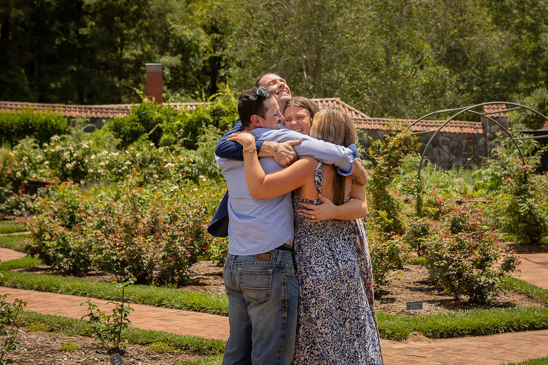 Surprise Proposal at the Rose Garden of the Biltmore Estate