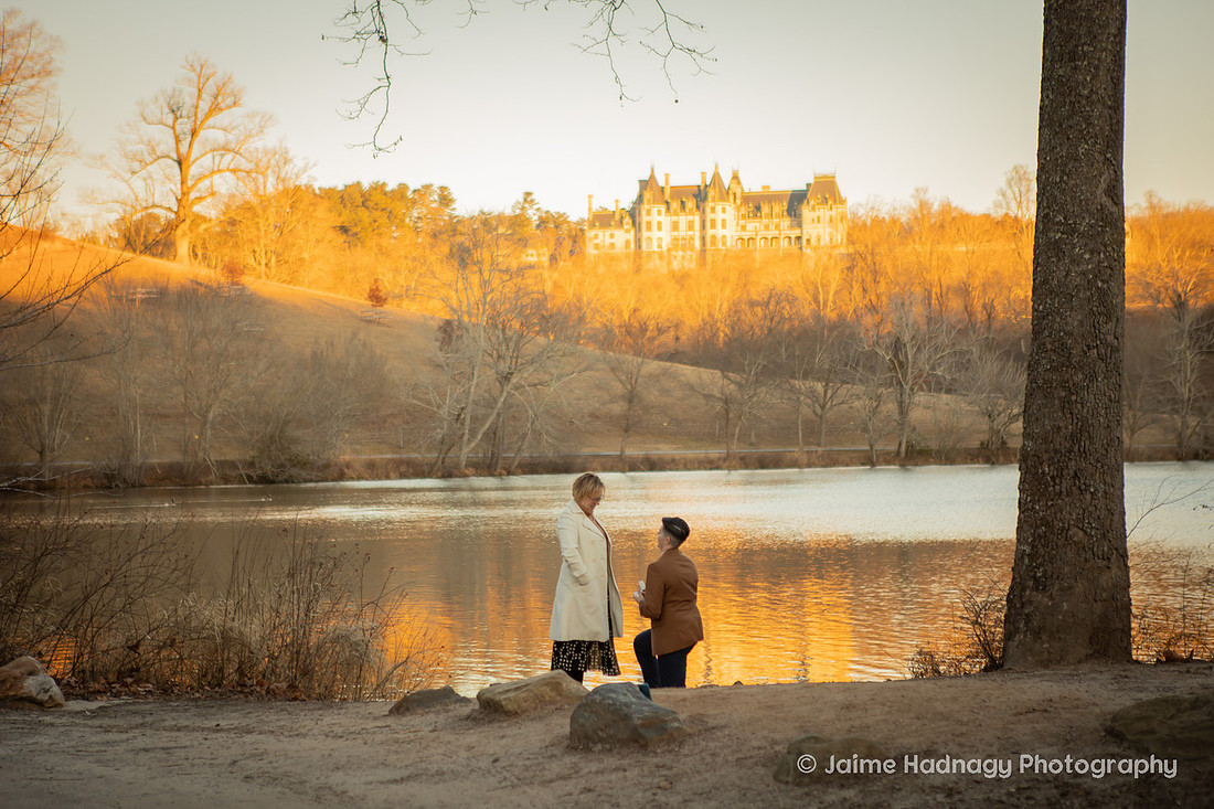Wintertime Proposal at the Biltmore Estate | Asheville Engagement Photographer
