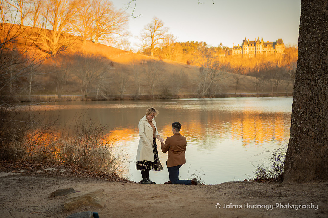 Wintertime Proposal at the Biltmore Estate | Asheville Engagement Photographer