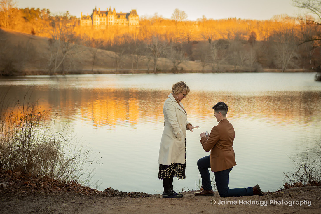 Wintertime Proposal at the Biltmore Estate | Asheville Engagement Photographer