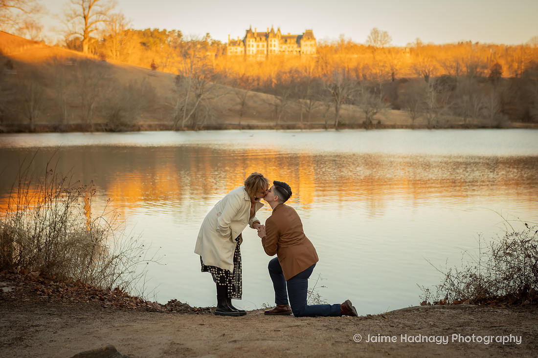 Wintertime Proposal at the Biltmore Estate | Asheville Engagement Photographer