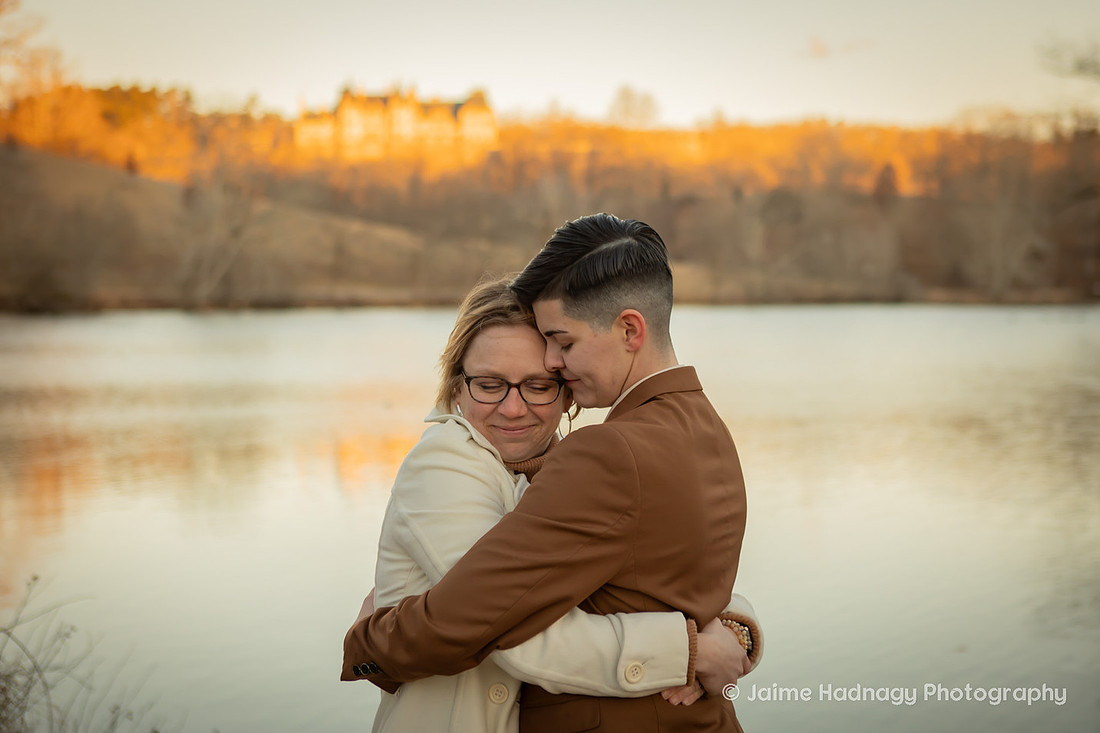 Engagement at the Biltmore Estate Lagoon | Asheville Proposal Photographer