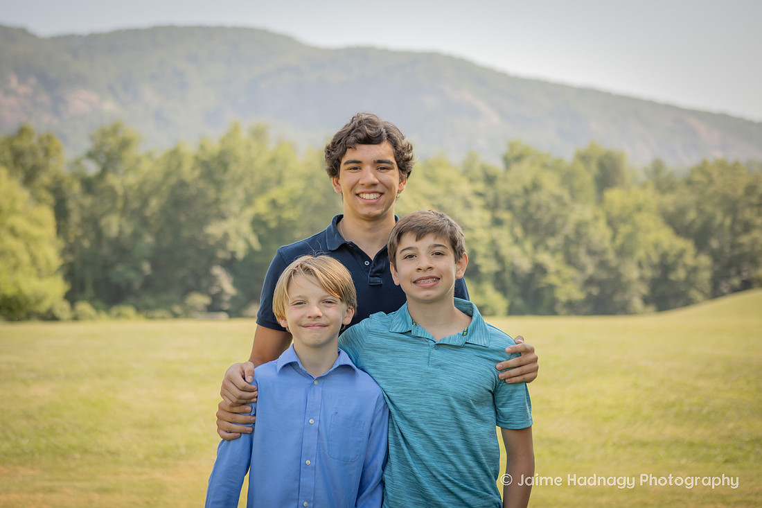 Family Photos with Mountains in Lake Lure | Black Mountain Photographer