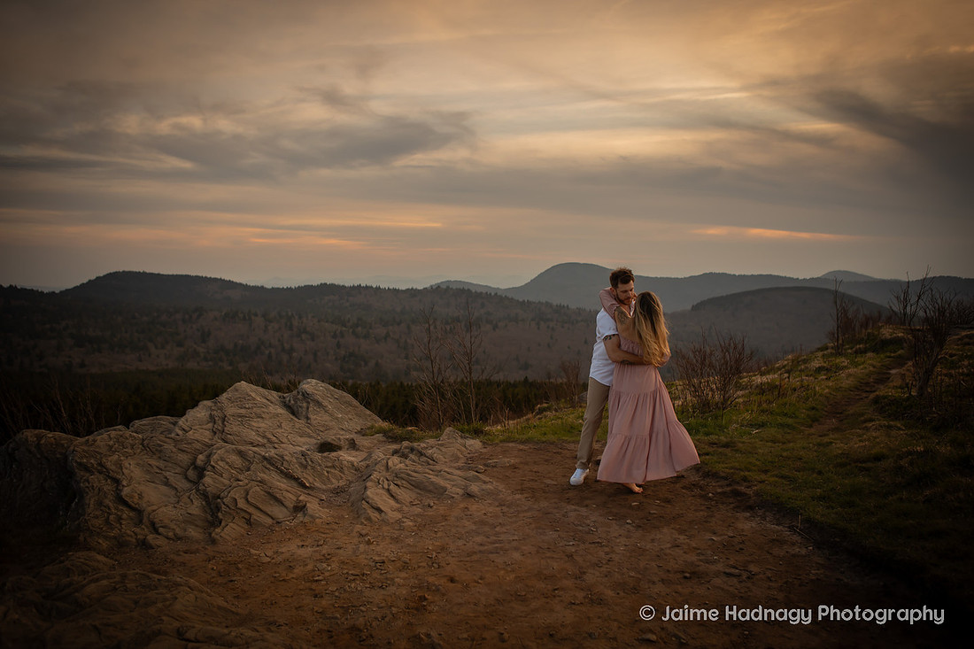 Asheville Engagement Photographer | Bohemian Hiking Engagement Session in the Mountains