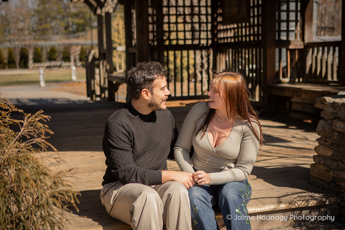 Engagement at NC Arboretum | Asheville Photographer