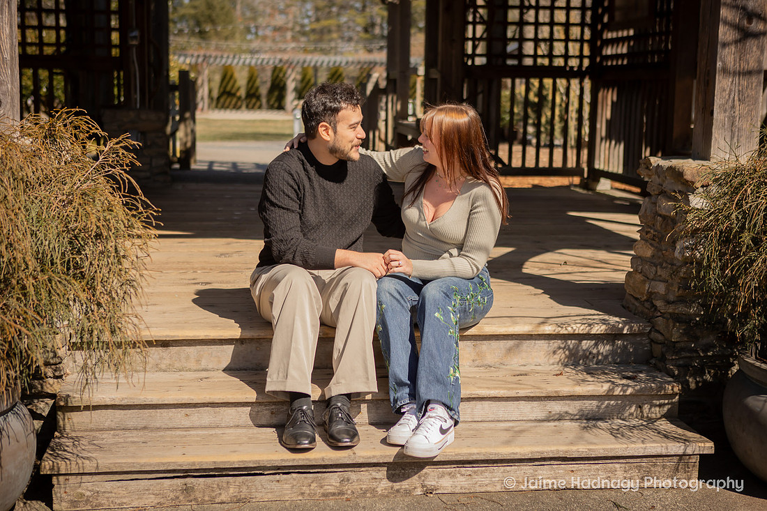 Engagement at NC Arboretum | Asheville Photographer