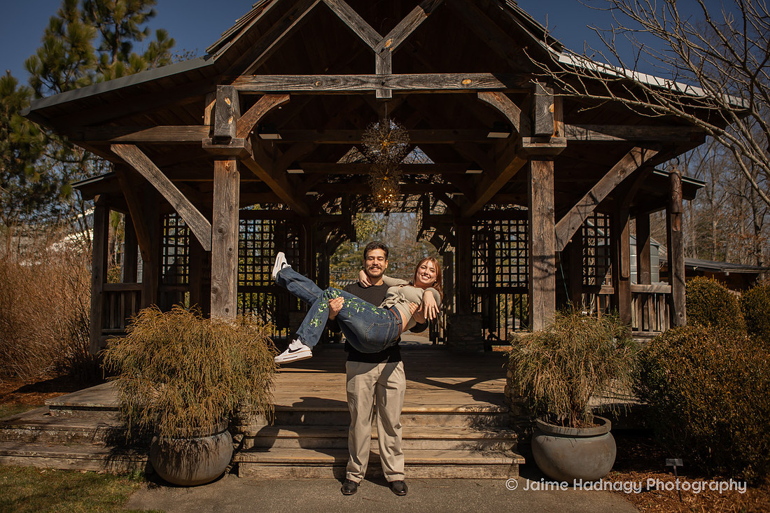 Engagement at NC Arboretum | Asheville Photographer