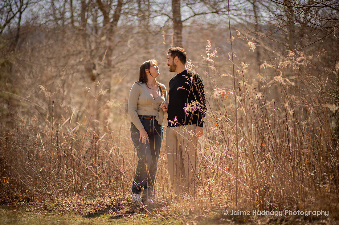 Beautiful Engagement Photos at the Arboretum in Asheville 