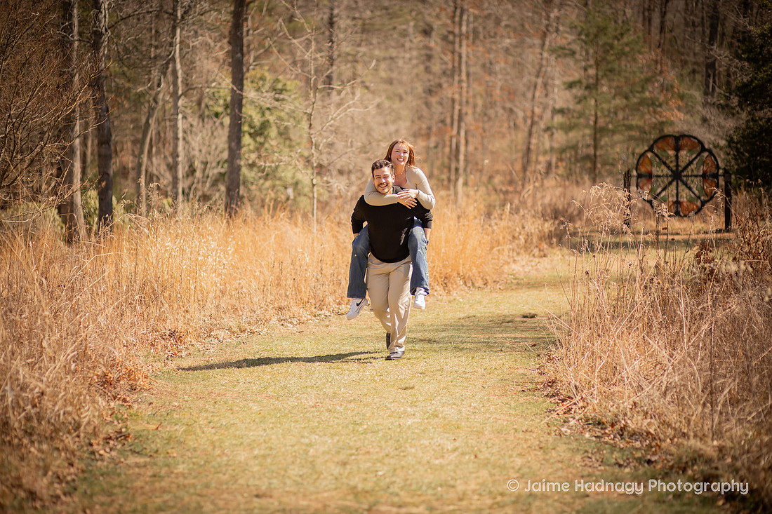 Beautiful Engagement Photos at the Arboretum in Asheville 